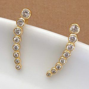 NEW Gold Crawler Earrings, Ear Climber, Minimalist Cuff Earrings, Gift For Women